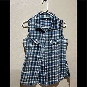 Shyanne Blue Button Up